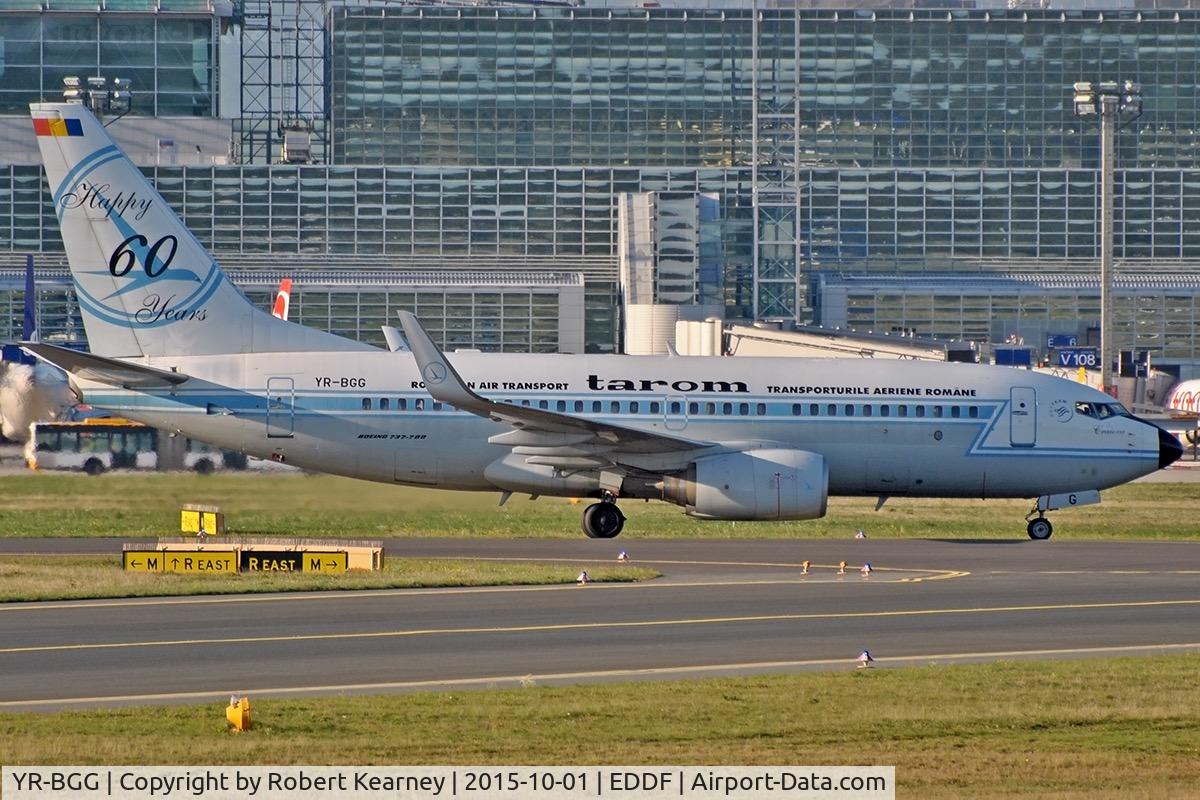 YR-BGG, 2001 Boeing 737-78J C/N 28442, Taxiing in after arrival