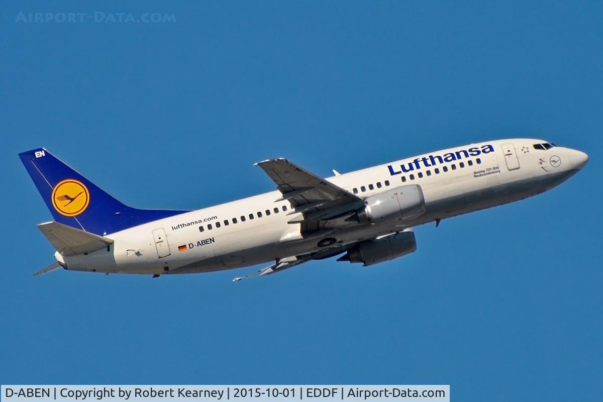 D-ABEN, 1991 Boeing 737-330 C/N 26428, Climbing out of EDDF