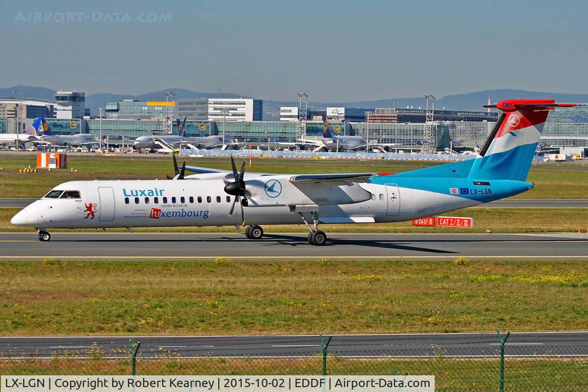 LX-LGN, 2012 De Havilland Canada DHC-8-402Q Dash 8 C/N 4426, Taxiing out for departure