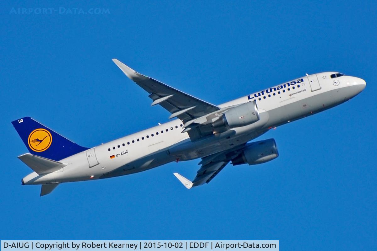 D-AIUG, 2014 Airbus A320-214 C/N 6202, Climbing out of EDDF