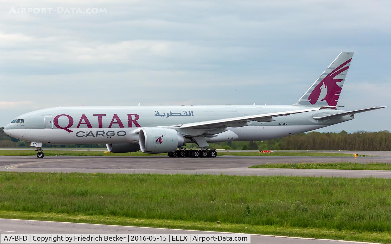 A7-BFD, 2012 Boeing 777-FDZ C/N 41427, taxying to the apron