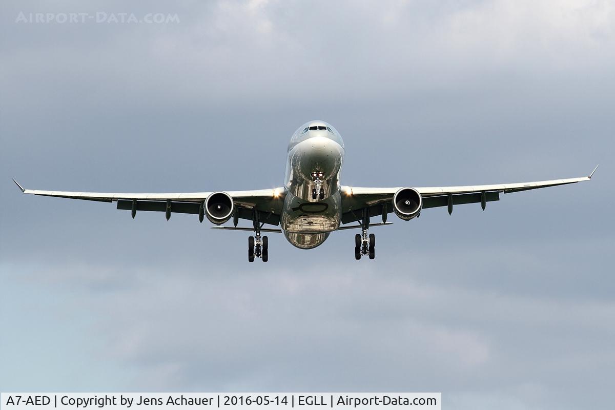A7-AED, 2005 Airbus A330-302 C/N 680, arriving from Doha