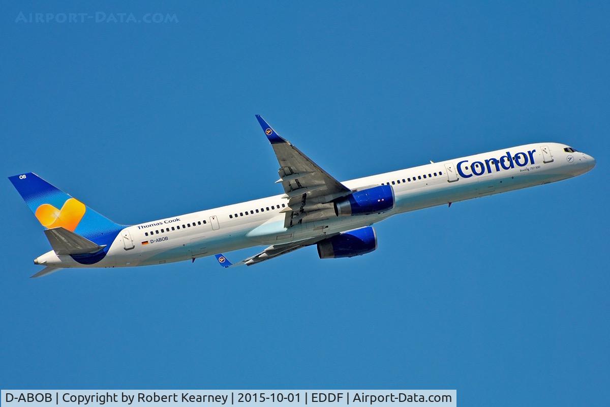 D-ABOB, 1998 Boeing 757-330 C/N 29017, Climbing out of EDDF