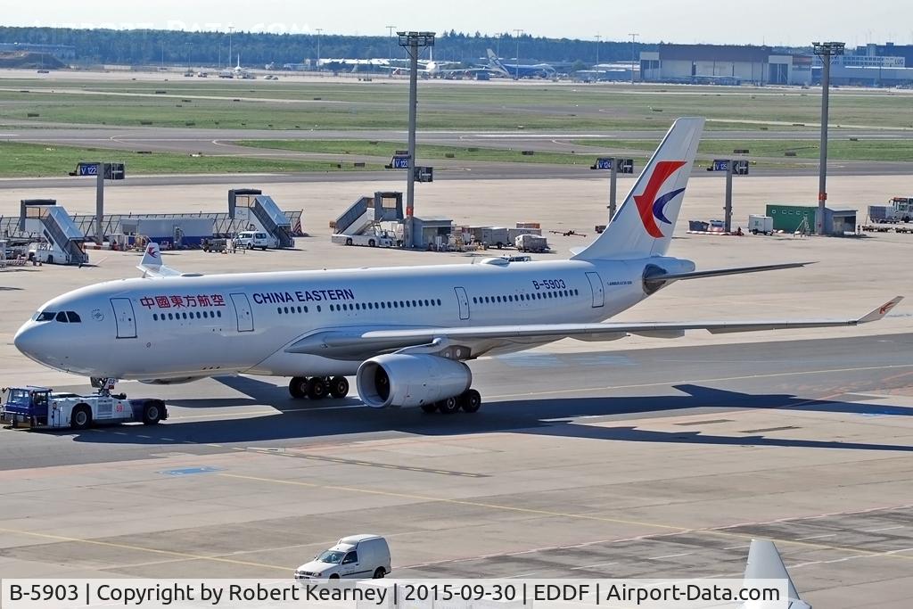 B-5903, 2012 Airbus A330-243 C/N 1331, On push back for departure