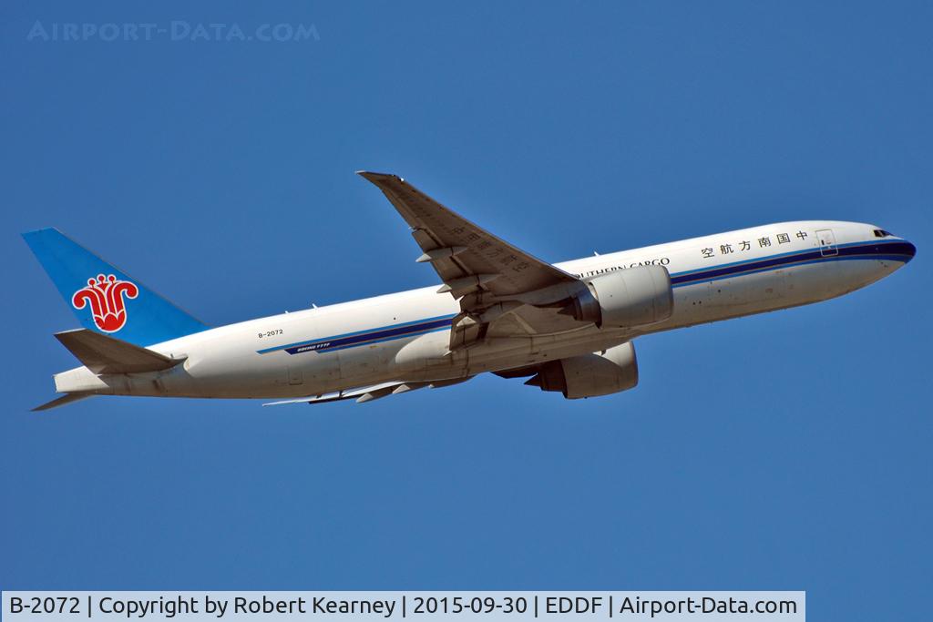 B-2072, 2009 Boeing 777-F1B C/N 37310, Climbing out of EDDF