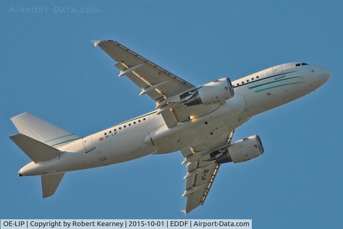 OE-LIP, 2008 Airbus ACJ319 (A319-115/CJ) C/N 3632, Climbing out of EDDF