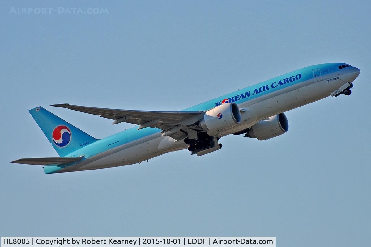 HL8005, 2015 Boeing 777-FB5 C/N 37642, Climbing out of EDDF