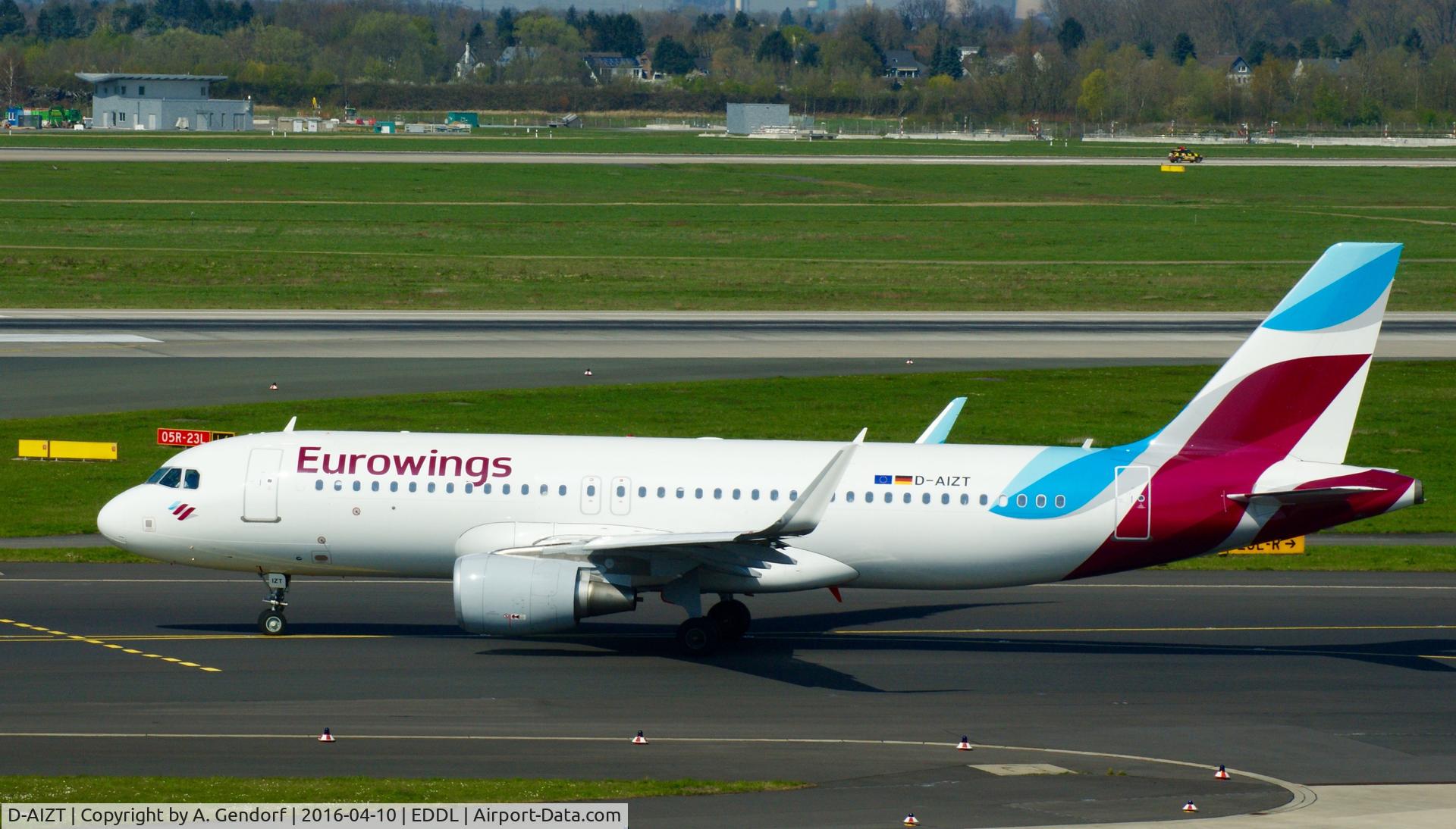D-AIZT, 2013 Airbus A320-214 C/N 5601, Eurowings, is here taxiing at Düsseldorf Int'l(EDDL)