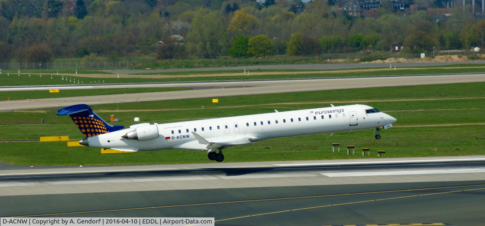 D-ACNW, 2011 Bombardier CRJ-900LR (CL-600-2D24) C/N 15269, Eurowings, is here landing at Düsseldorf Int'l(EDDL)