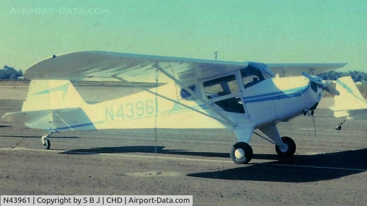 N43961, 1946 Taylorcraft BC12-D C/N 7620, 961 with a C85 (Model 19) was a very good cross country plane. This picture was on my only flight though the Grand Canyon, one of my best flights ever!!