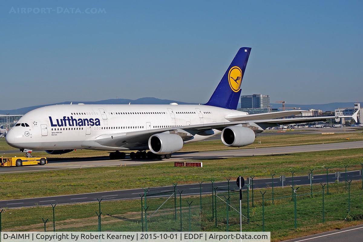 D-AIMH, 2010 Airbus A380-841 C/N 070, On tow around to remote parking