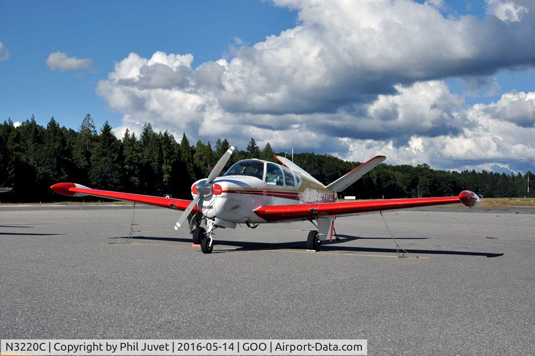 N3220C, 1954 Beech E35 C/N D-3884, Parked at Nevada County Airport, Grass Valley, CA.