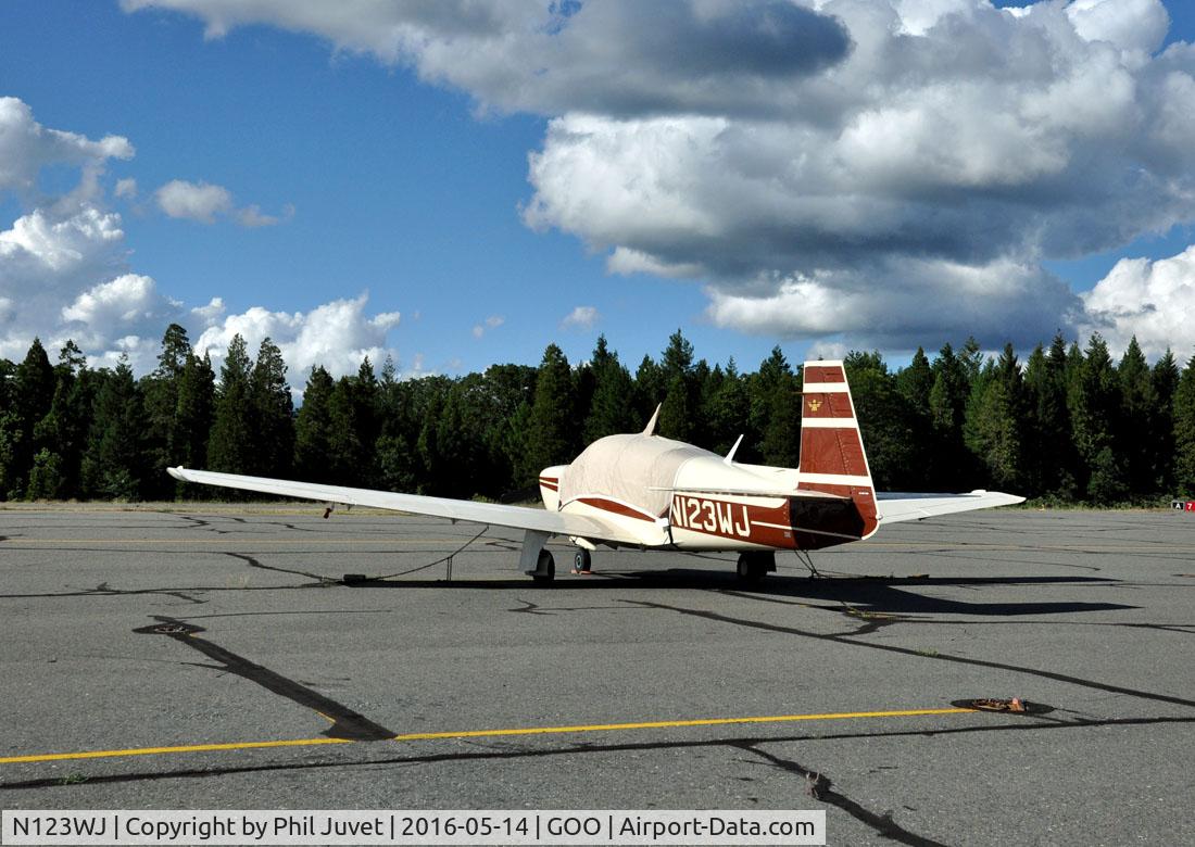 N123WJ, Mooney M20J 201 C/N 24-1620, Parked at Nevada County Airport, Grass Valley, CA.