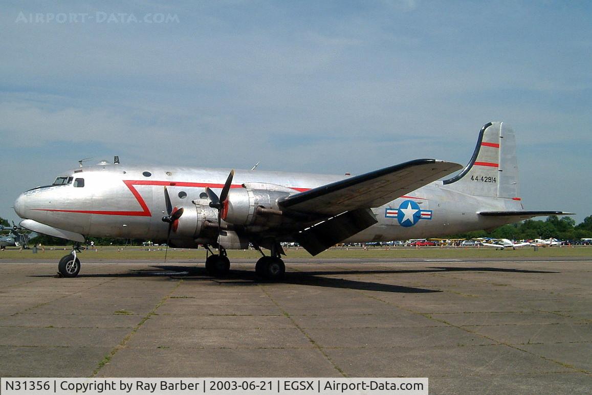 N31356, 1946 Douglas DC-4-1009 C/N D4-26, Douglas DC-4-1009 [42914] (Aces High) North Weald~G 21/06/2003