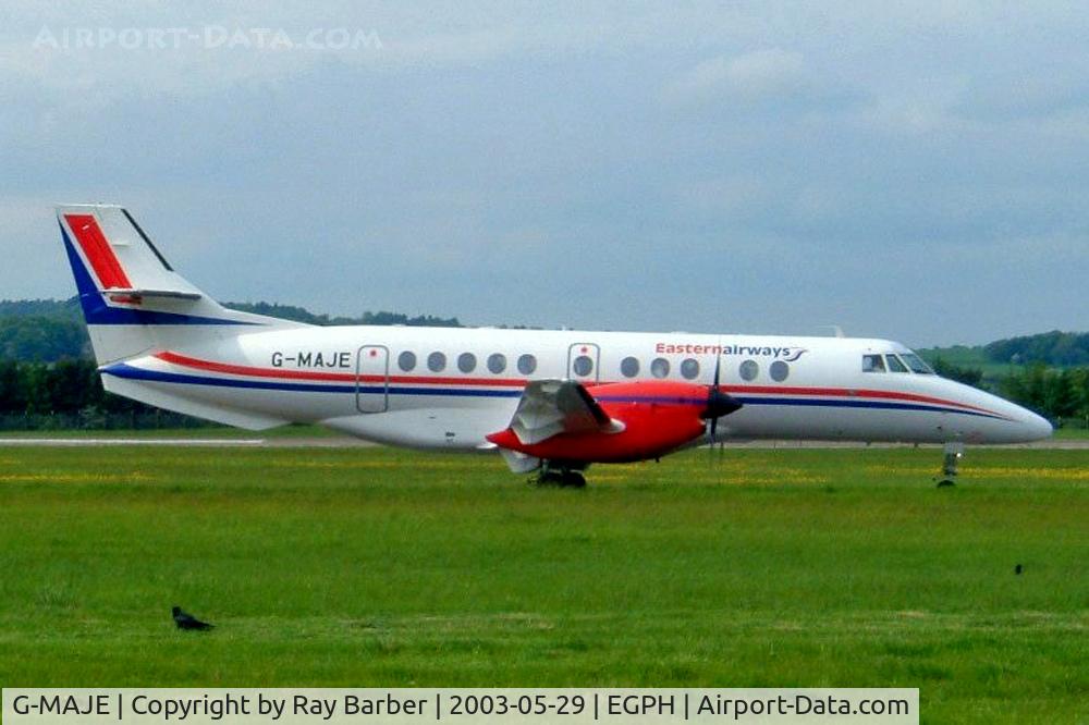 G-MAJE, 1992 British Aerospace Jetstream 41 C/N 41007, BAe Jetstream 41 [41007] (Eastern Airways) Edinburgh-Turnhouse~G 29/05/2003