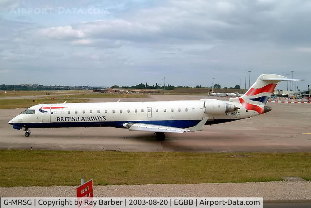 G-MRSG, 2002 Bombardier CRJ-701ER (CL-600-2C10) Regional Jet C/N 10052, Canadair CRJ-700 [10052] (Maersk Air UK/British Airways) Birmingham Int'l~G 20/08/2003