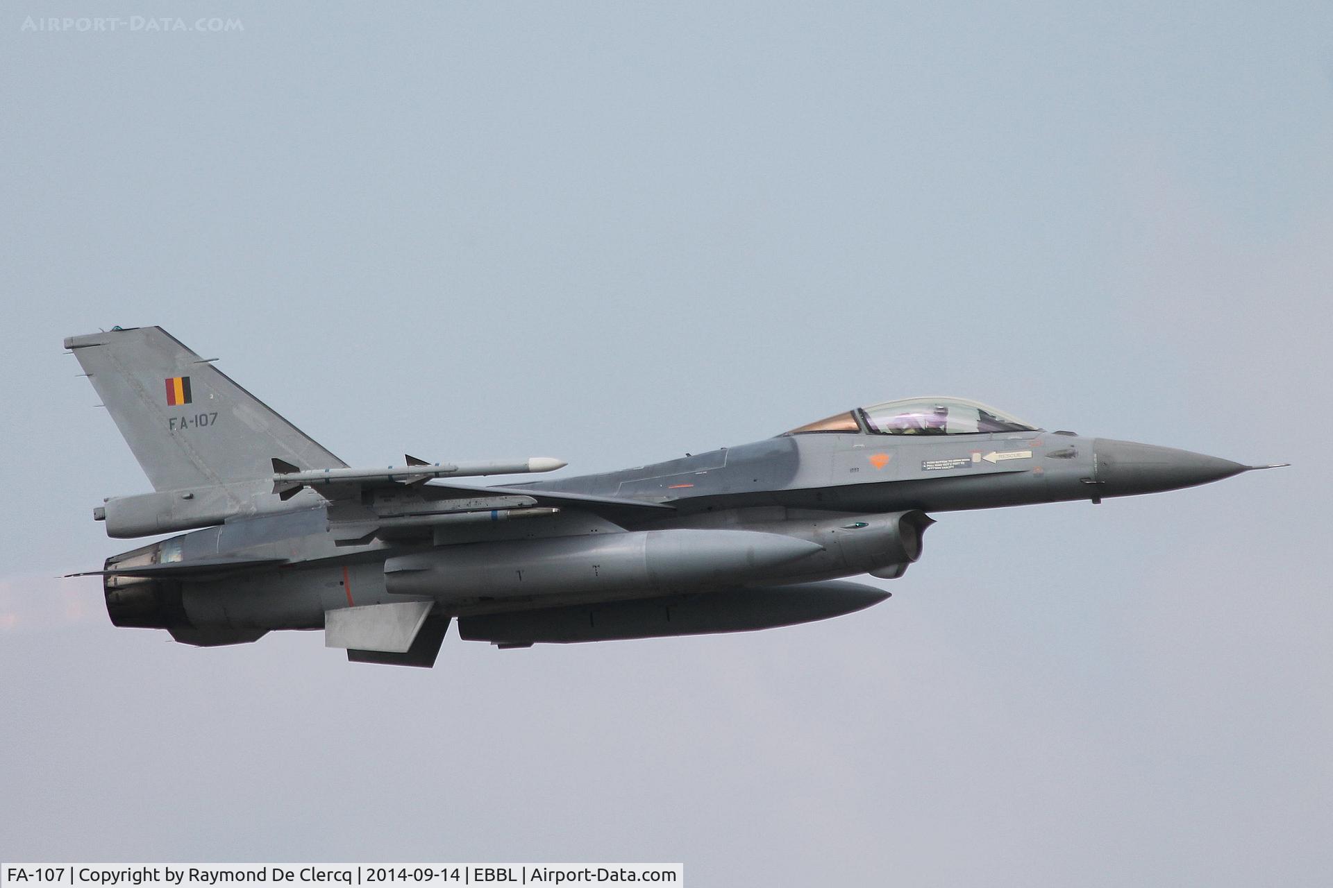FA-107, 1980 SABCA F-16AM Fighting Falcon C/N 6H-107, Air Force Days Kleine Brogel 2014.
