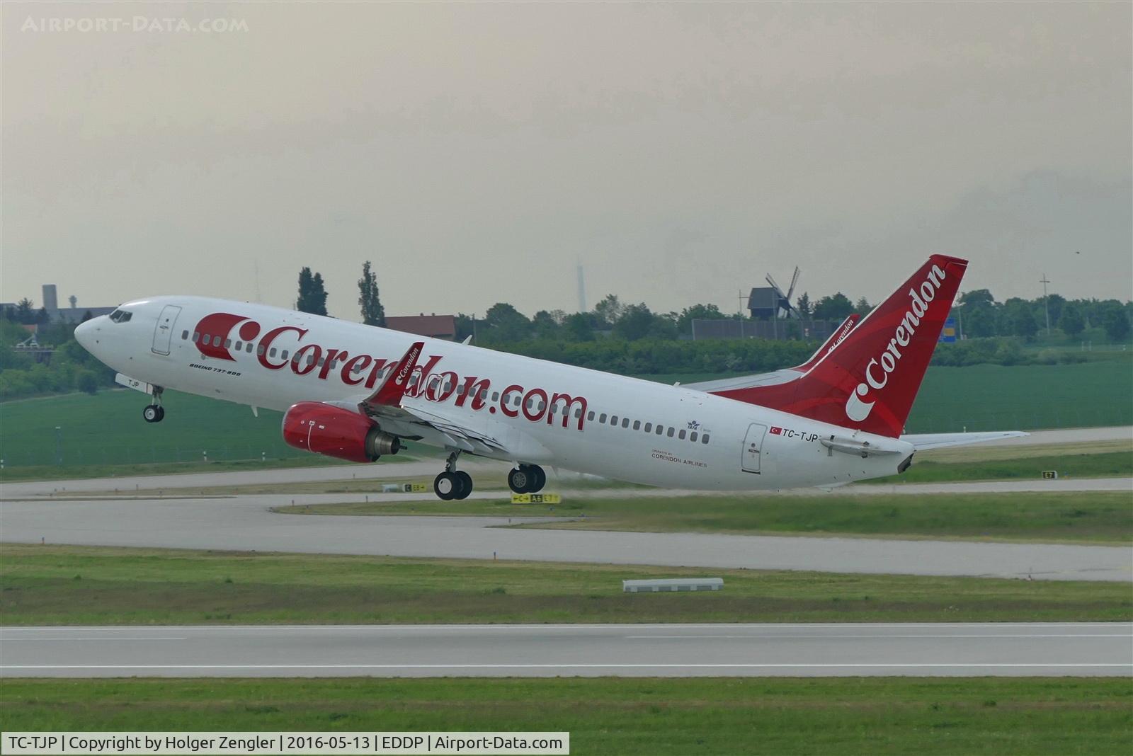 TC-TJP, 2005 Boeing 737-8BK C/N 33022, AYT shuttle no. 3 is leaving LEJ......