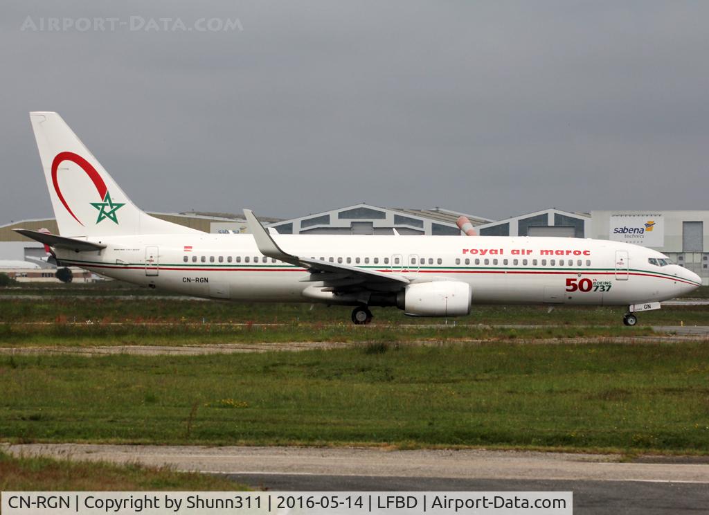 CN-RGN, 2013 Boeing 737-8B6 C/N 33075, Taxiing holding point rwy 23 for departure...