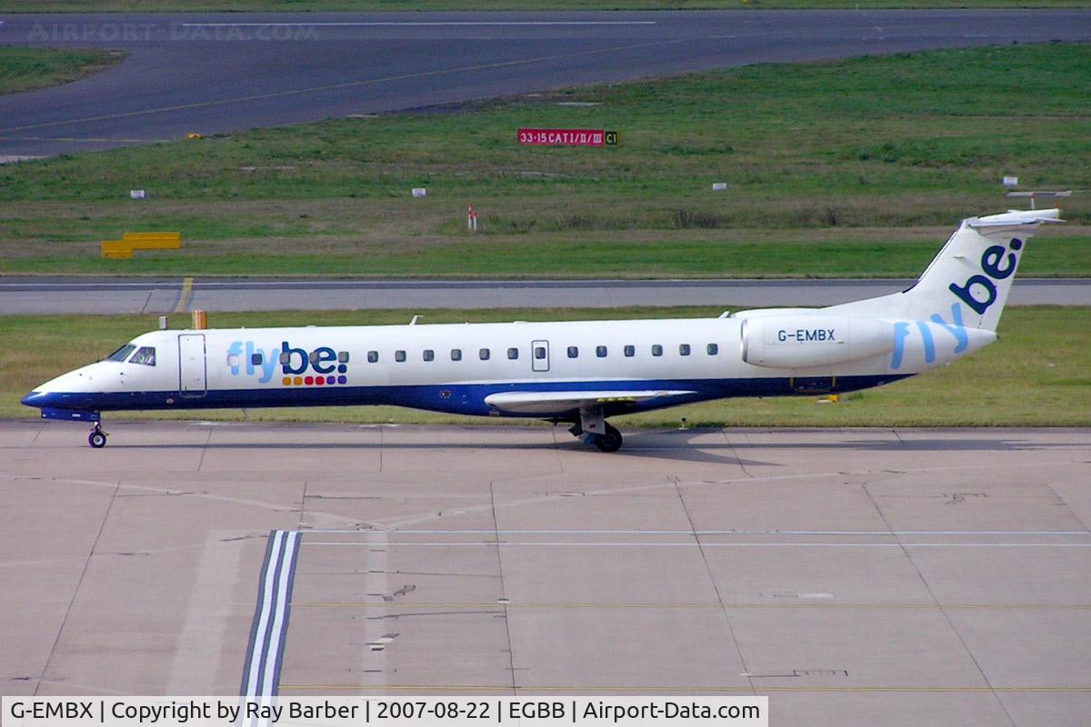 G-EMBX, 2002 Embraer EMB-145EU (ERJ-145EU) C/N 145573, Embraer ERJ-145EU [145573] (Flybe) Birmingham Int'l~G 22/08/2007