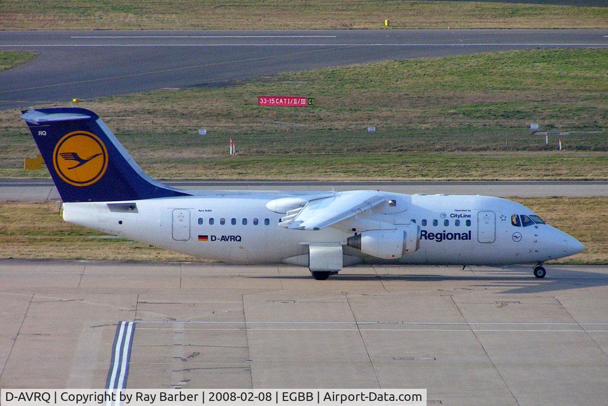 D-AVRQ, 1997 British Aerospace Avro 146-RJ85 C/N E.2304, BAe 146-RJ85 [E2304] (Lufthansa Regional/ Cityline) Birmingham Int'l~G 08/02/2008