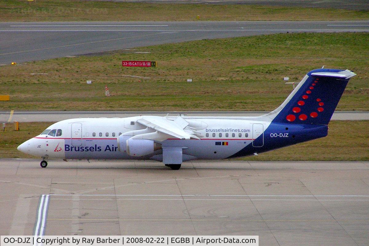 OO-DJZ, 1997 British Aerospace Avro 146-RJ85 C/N E.2305, BAe 146-RJ85 [E2305] (Brussels Airlines) Birmingham Int'l~G 22/02/2008