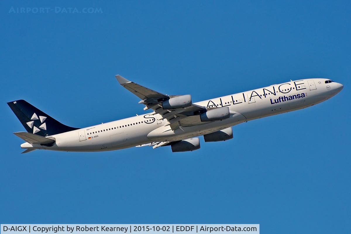 D-AIGX, 2000 Airbus A340-313X C/N 354, Climbing out of EDDF