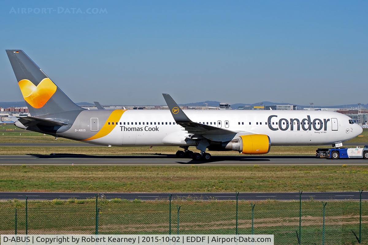 D-ABUS, 2001 Boeing 767-38E/ER C/N 30840, On tow around to stand
