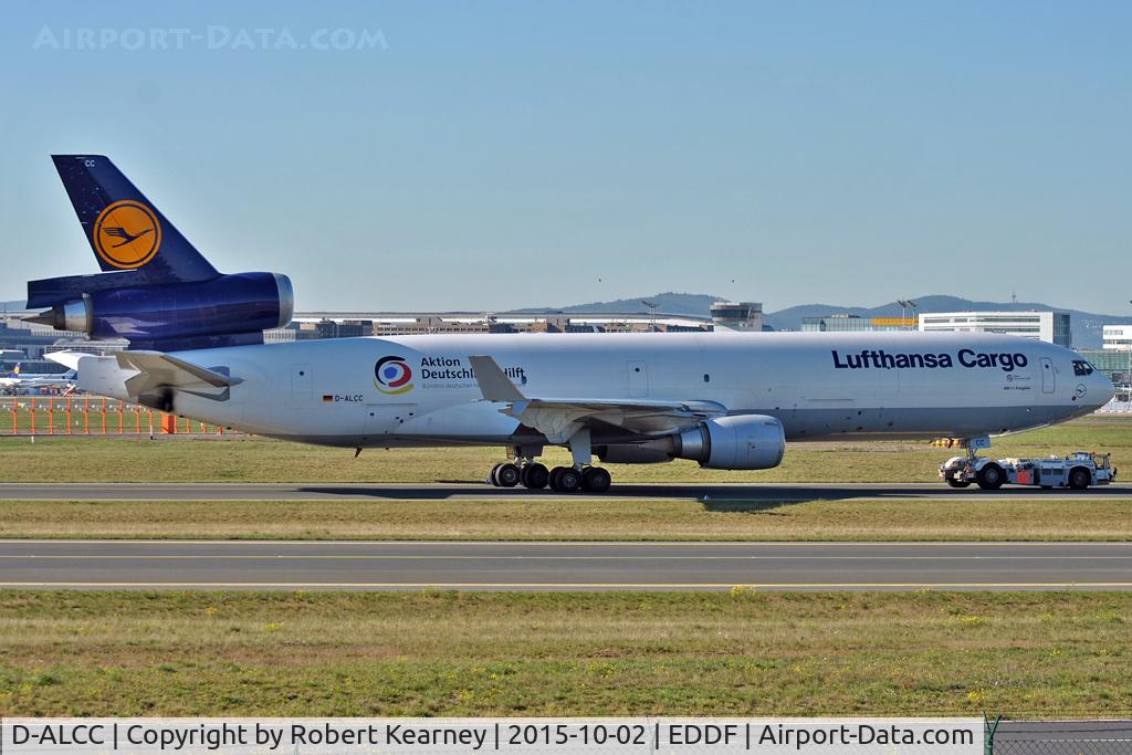 D-ALCC, 1998 McDonnell Douglas MD-11F C/N 48783, On tow around to stand