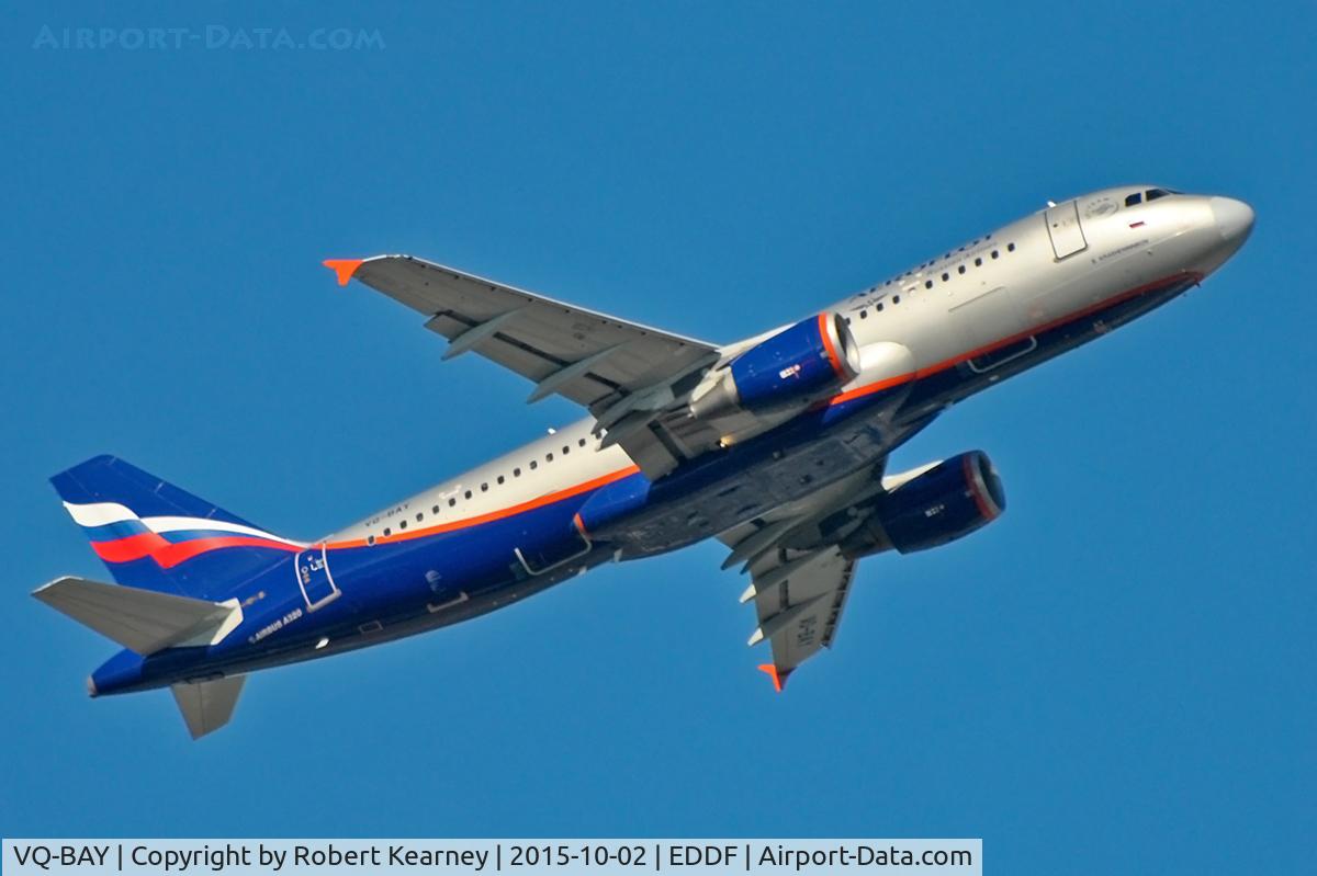VQ-BAY, 2009 Airbus A320-214 C/N 3786, Climbing out of EDDF
