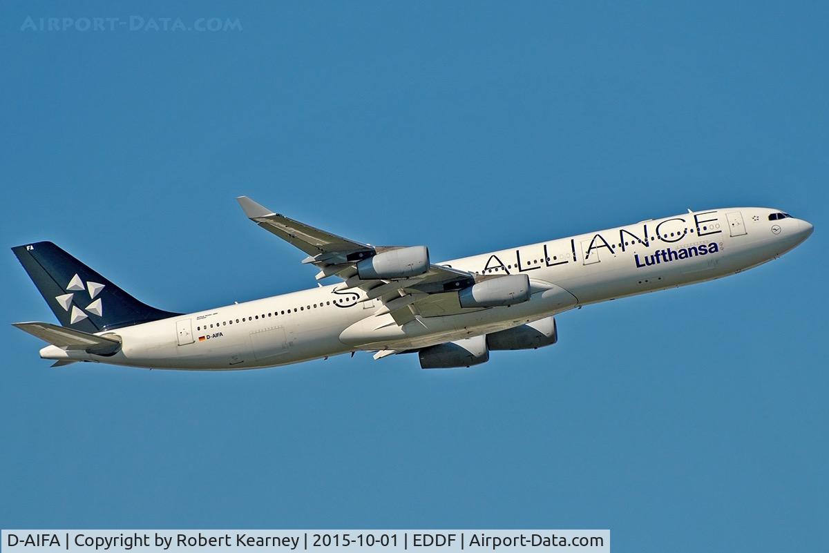 D-AIFA, 2000 Airbus A340-313X C/N 352, Climbing out of EDDF