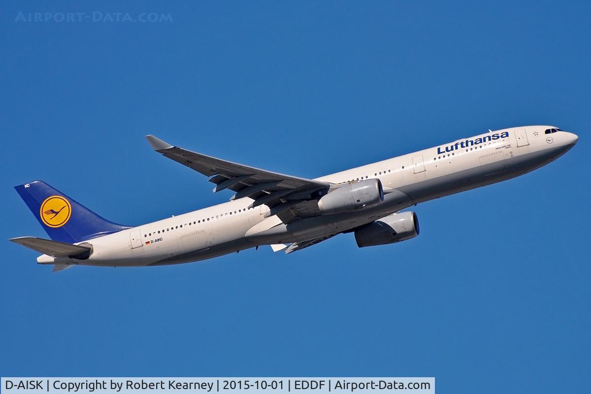 D-AISK, 2008 Airbus A321-231 C/N 3387, Climbing out of EDDF