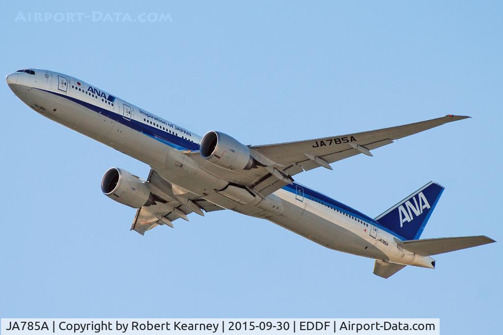 JA785A, 2010 Boeing 777-381/ER C/N 37951, Climbing out of EDDF