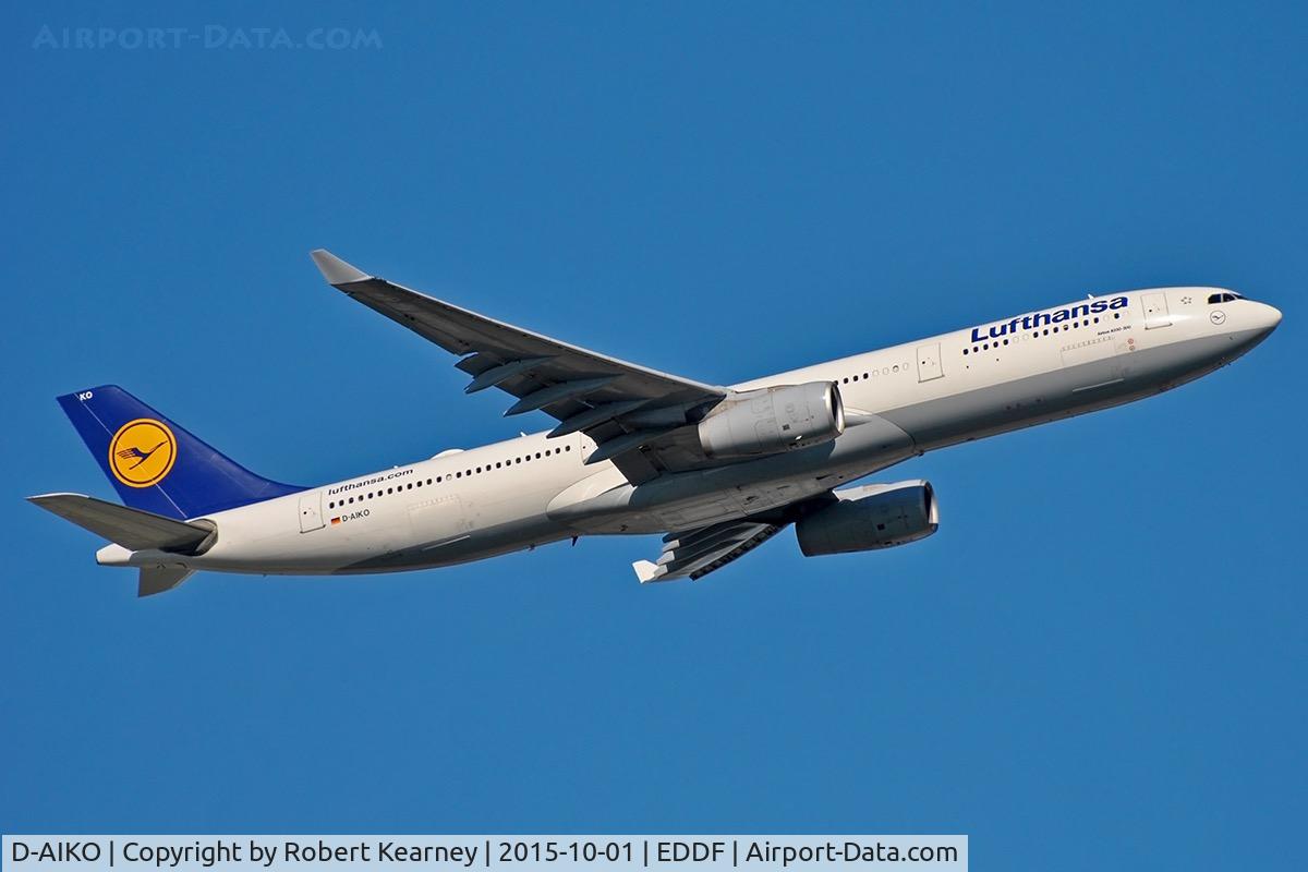 D-AIKO, 2009 Airbus A330-343X C/N 989, Climbing out of EDDF