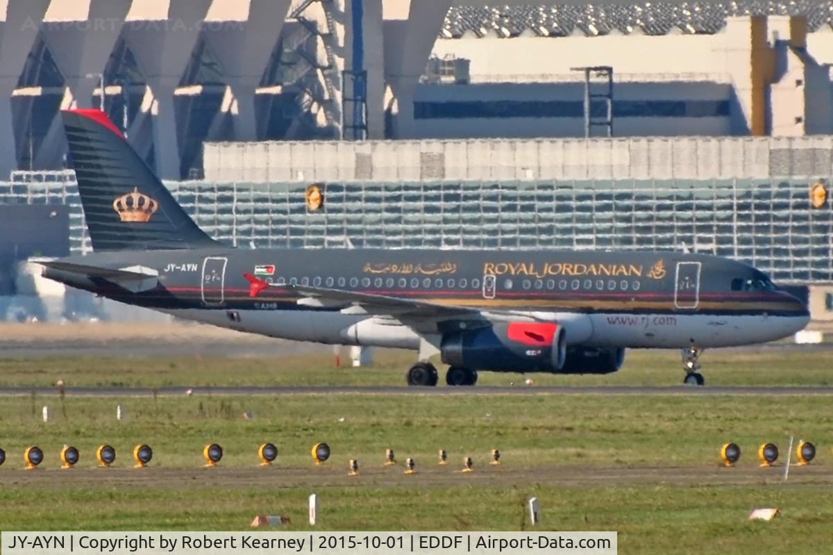 JY-AYN, 2009 Airbus A319-132 C/N 3803, Taxiing in after arrival