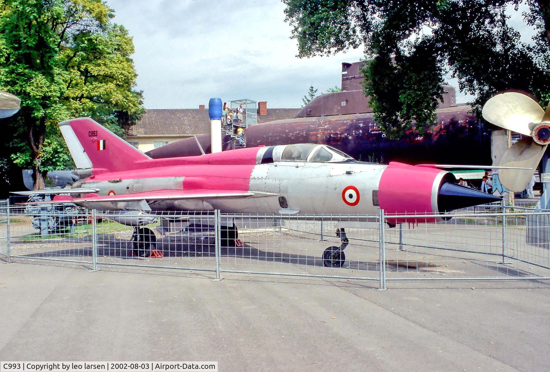 C993, 1966 Mikoyan-Gurevich MiG-21SPS C/N 94A4301, Speyer Museum 3.8.02. ex 738 East German AF.