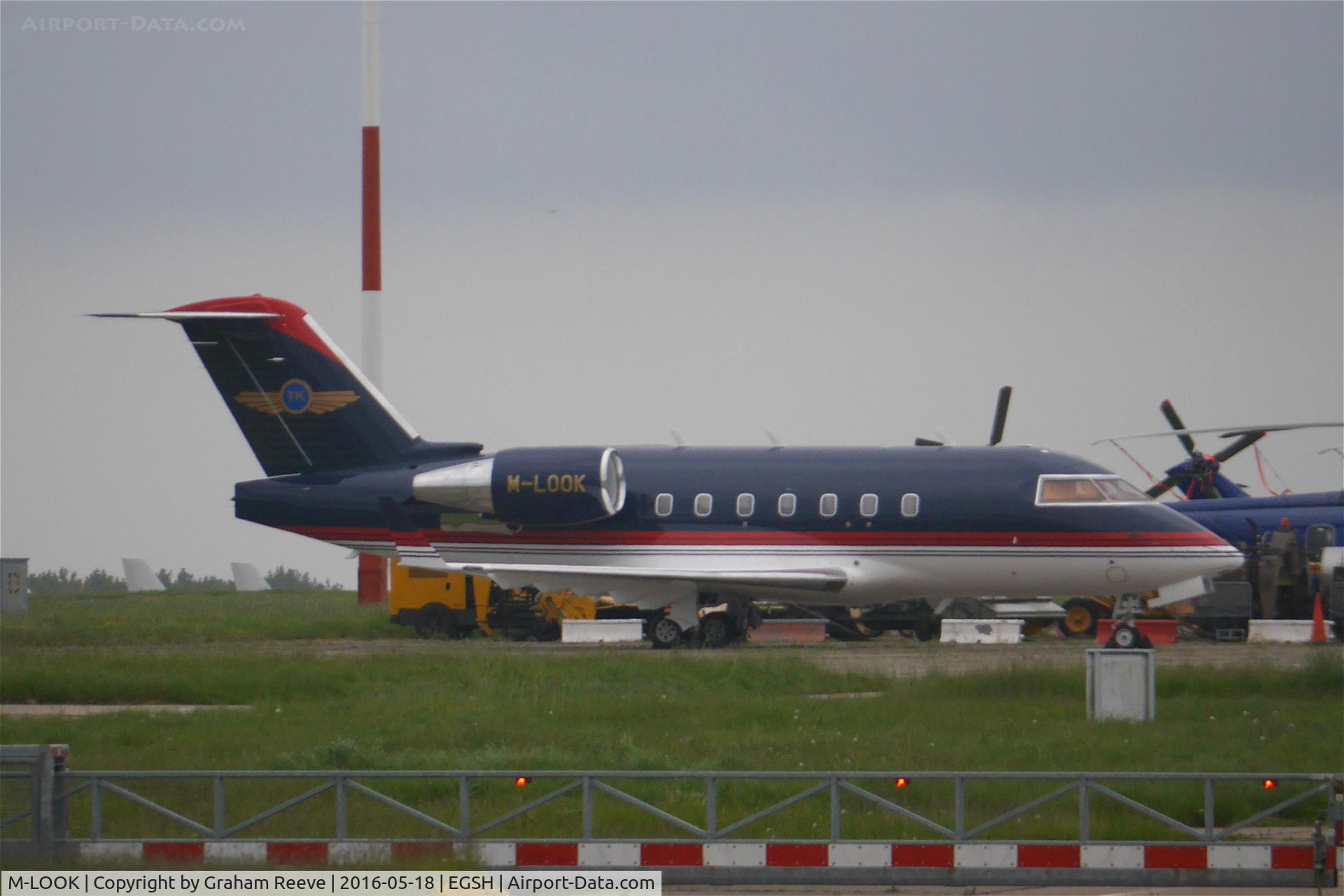 M-LOOK, 1996 Canadair Challenger 604 (CL-600-2B16) C/N 5319, Parked at Norwich.