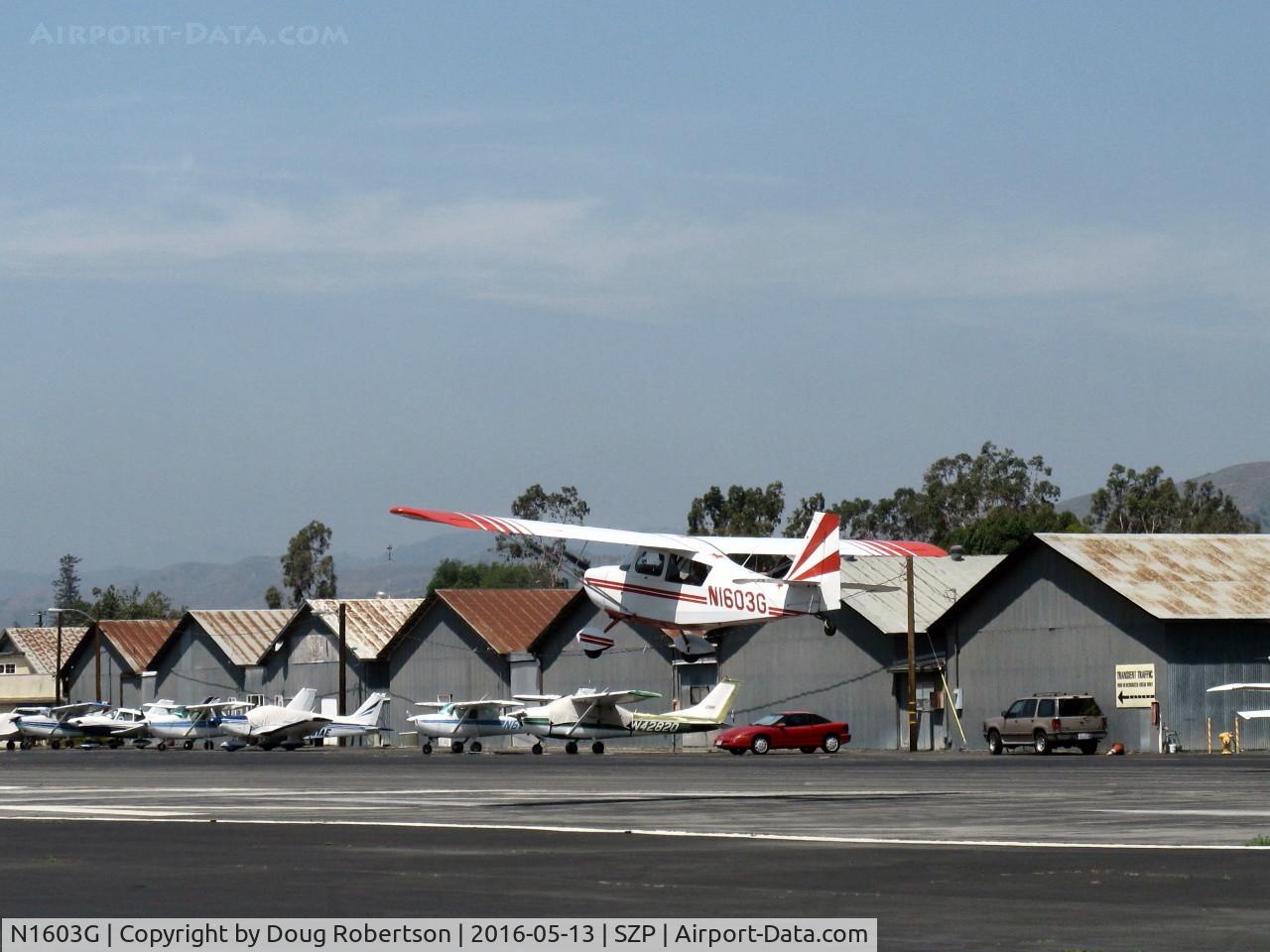 N1603G, 1968 Champion 7ECA Citabria C/N 609, 1968 Champion 7ECA CITABRIA, Lycoming O-235 115 Hp, on final Rwy 22