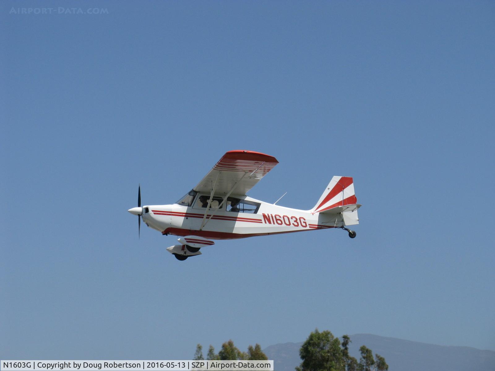 N1603G, 1968 Champion 7ECA Citabria C/N 609, 1968 Champion 7ECA CITABRIA, Lycoming O-235 115 Hp, on final Rwy 22, dual instruction flight