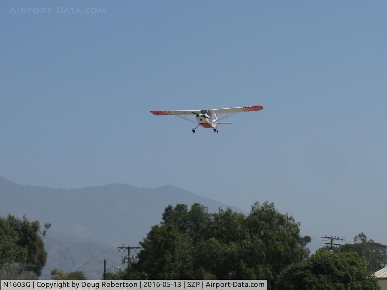 N1603G, 1968 Champion 7ECA Citabria C/N 609, 1968 Champion 7ECA CITABRIA, Lycoming O-235 115 Hp, on final Rwy 22