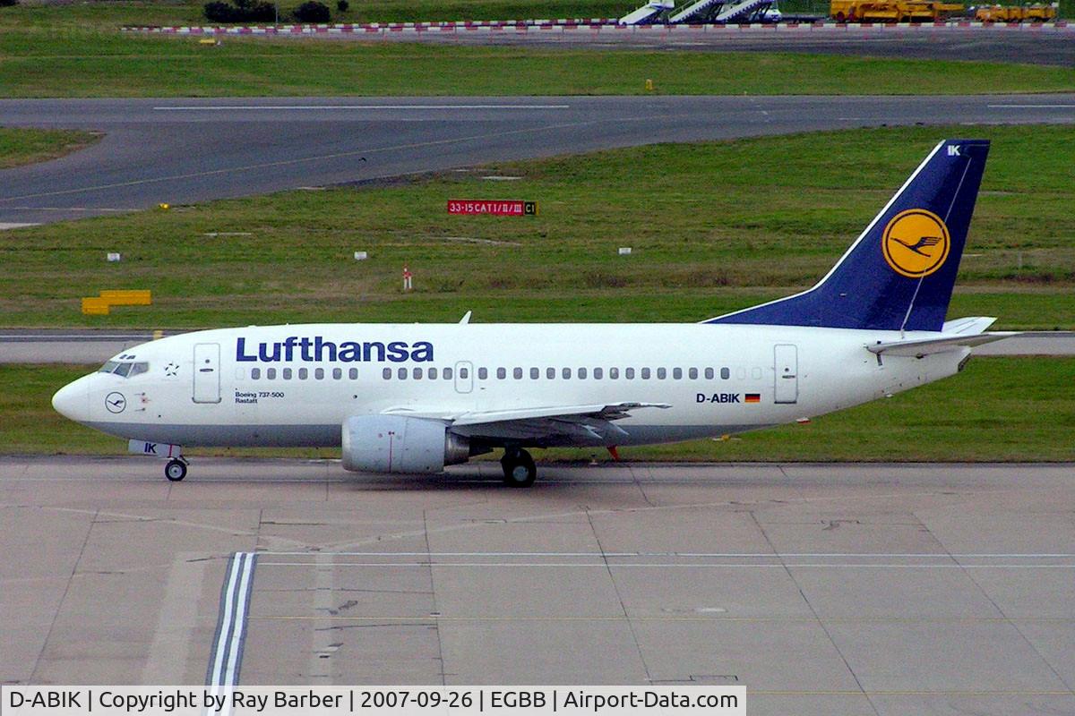 D-ABIK, 1991 Boeing 737-530 C/N 24823, Boeing 737-530 [24823] (Lufthansa) Birmingham Int'l~G 26/09/2007