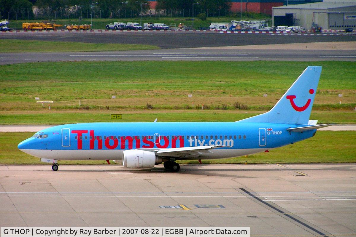 G-THOP, 1998 Boeing 737-3U3 C/N 28740, Boeing 737-3U3 [28740] (ThomsonFly) Birmingham Int'l~G 22/08/2007