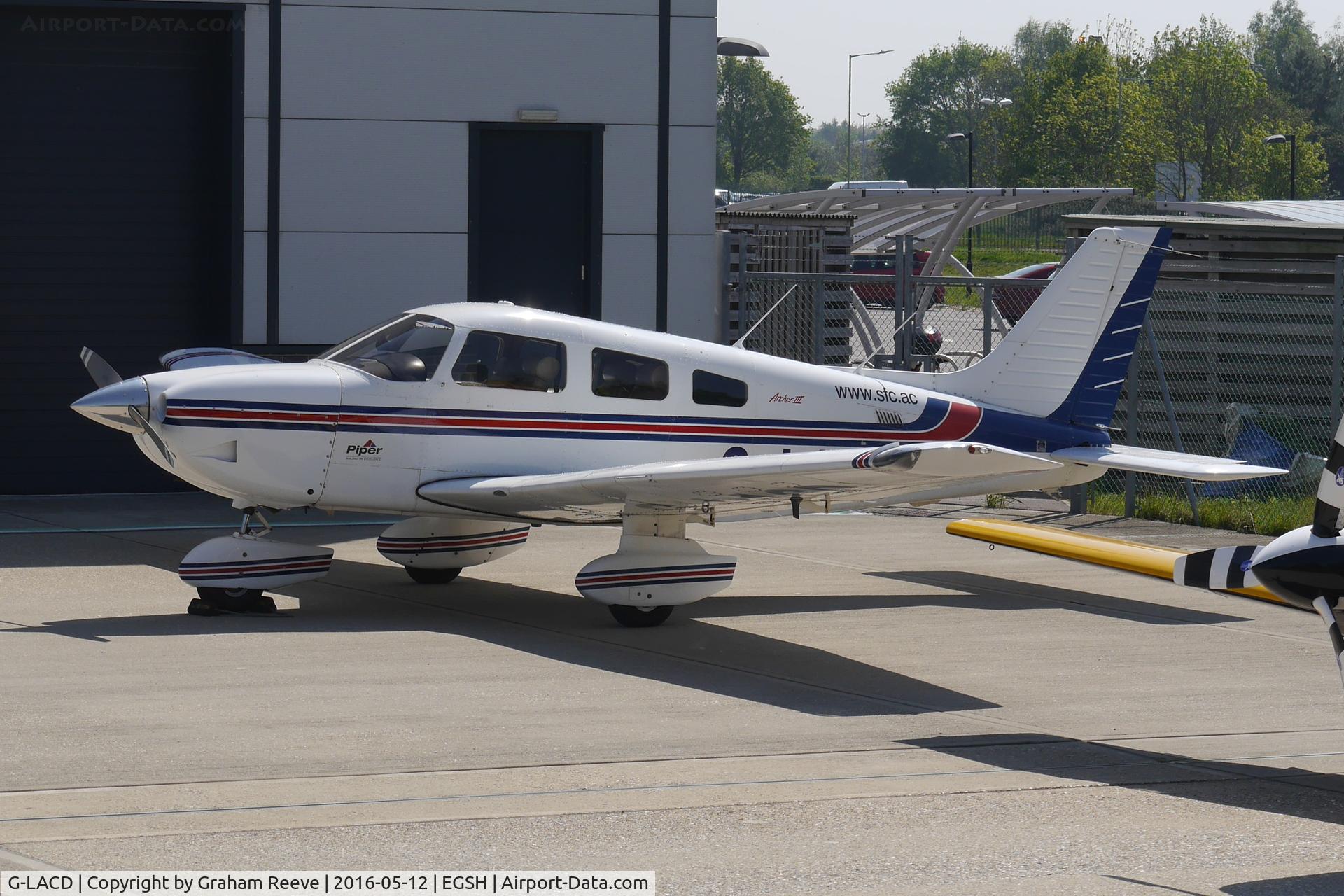 G-LACD, 1998 Piper PA-28-181 Cherokee Archer III C/N 2843157, Parked at Norwich.