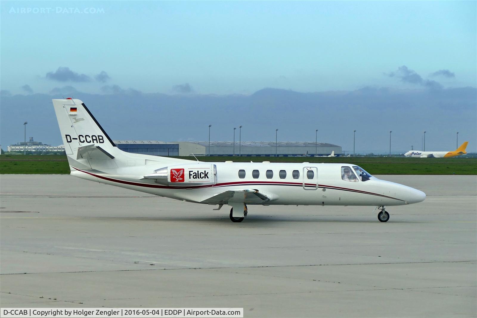 D-CCAB, 1997 Cessna 550 Citation Bravo C/N 550-0827, Medic aircraft on apron 1 east...