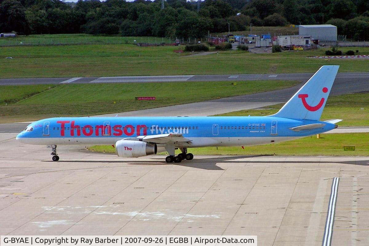 G-BYAE, 1992 Boeing 757-204 C/N 26964, Boeing 757-204 [26964] (ThomsonFly) Birmingham Int'l~G 26/09/2007