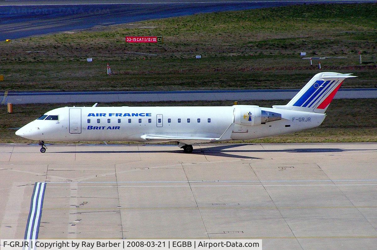 F-GRJR, 2000 Canadair CRJ-100ER (CL-600-2B19) C/N 7375, Canadair CRJ-100ER [7375] (Air France/Brit Air) Birmingham Int'l~G 21/03/2008