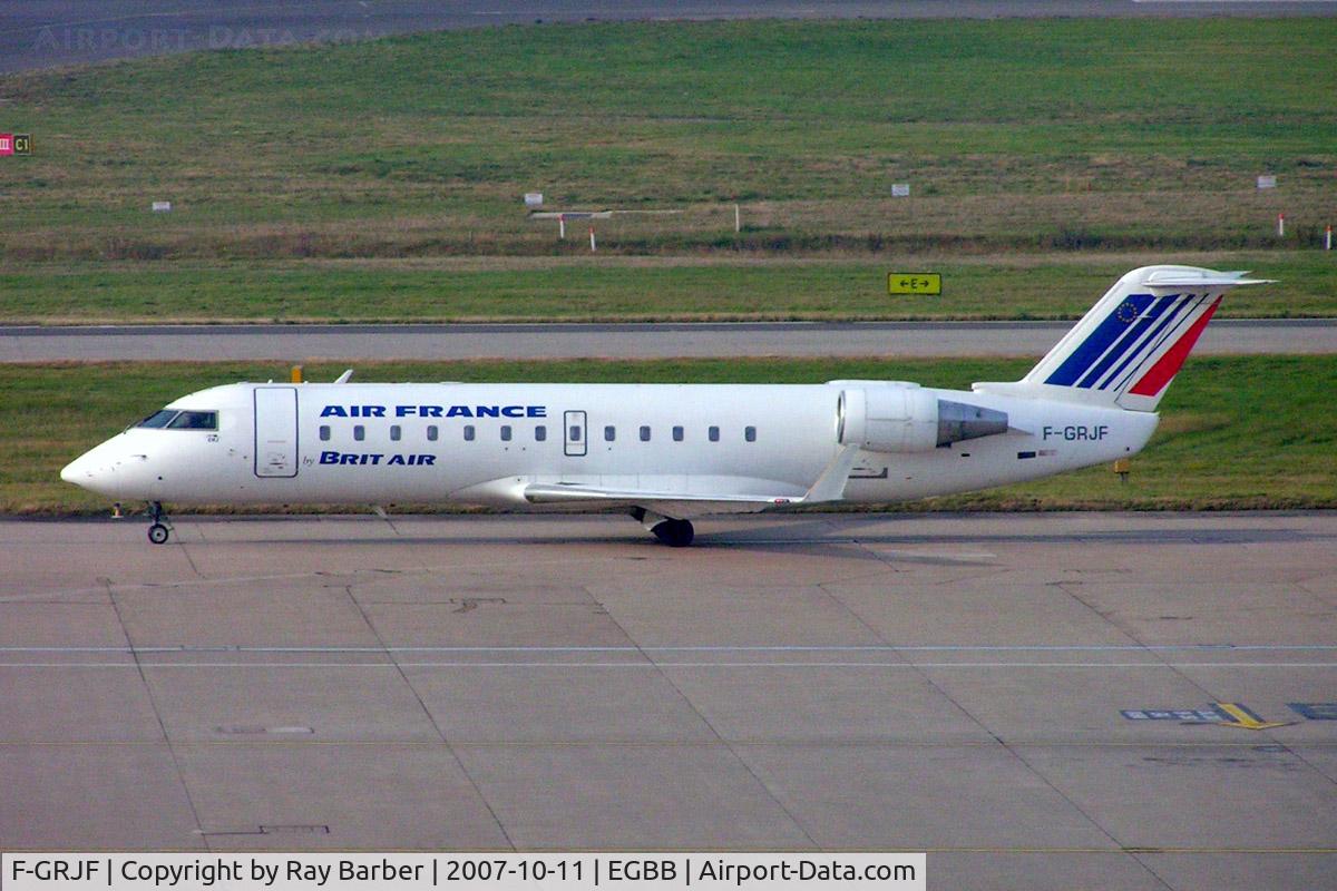 F-GRJF, Canadair CRJ-100ER (CL-600-2B19) C/N 7108, Canadair CRJ-100ER [7108] (Air France/Brit Air) Birmingham Int'l~G 11/10/2007
