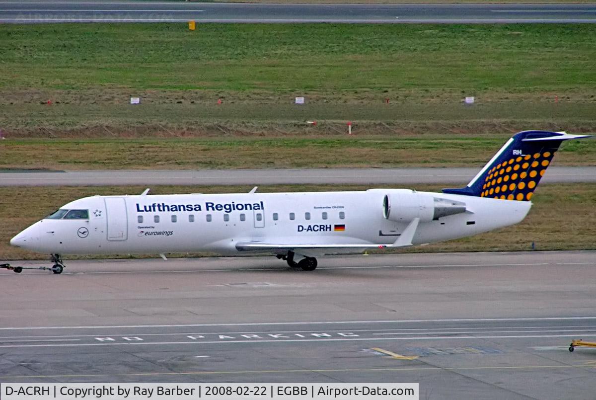 D-ACRH, 2002 Canadair CRJ-200LR (CL-600-2B19) C/N 7738, Canadair CRJ-200LR [7738] (Eurowings/Lufthansa Regional) Birmingham Int'l~G 22/02/2008