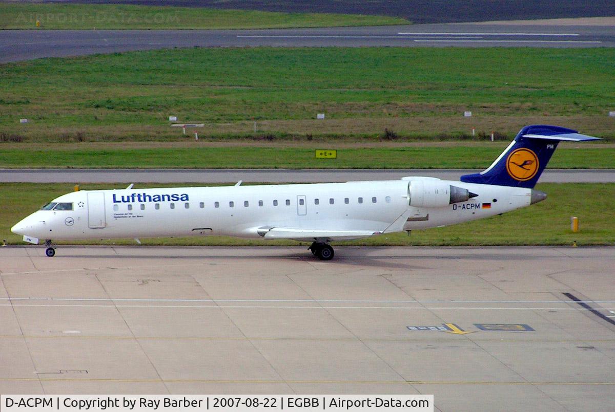 D-ACPM, 2003 Bombardier CRJ-701ER (CL-600-2C10) Regional Jet C/N 10080, Canadair CRJ-700 [10080] (Lufthansa Regional/Cityline) Birmingham Int'l~G 22/08/2007
