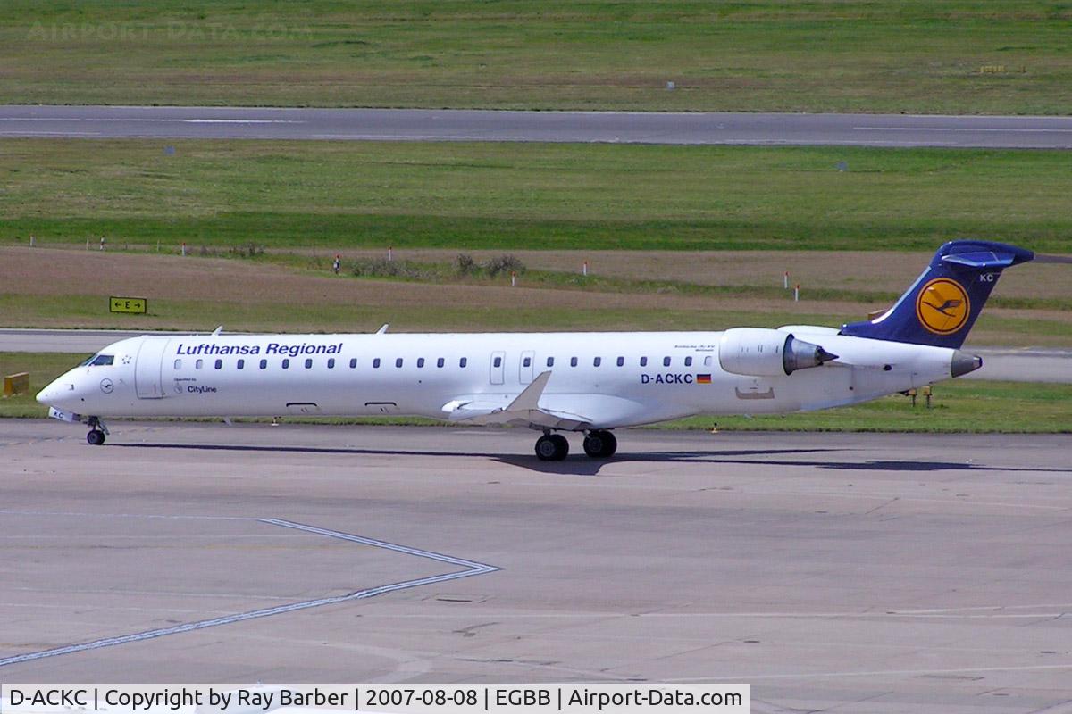 D-ACKC, 2006 Bombardier CRJ-900LR (CL-600-2D24) C/N 15078, Canadair CRJ-900 [15078] (Lufthansa Regional/ Cityline) Birmingham Int'l~G 08/08/2007